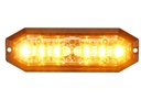Flaslight 6 LED, 12-24V DC, 20W Amber LED, clear lens