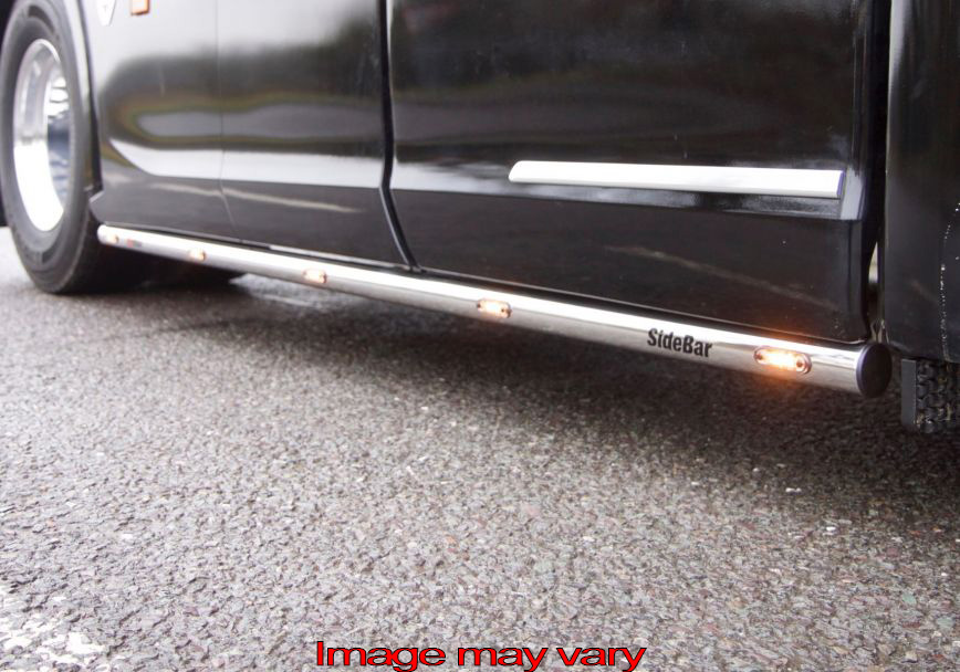 SideBars Aluminum - Scania R/S NextGen 4X2 Wb 3750mm - 5 Amber LED