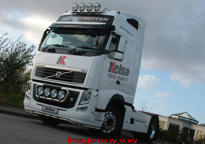 LoBar St. Steel - Volvo FM/FH 2002+ With Spoiler - 5 White & 2 Amber LED