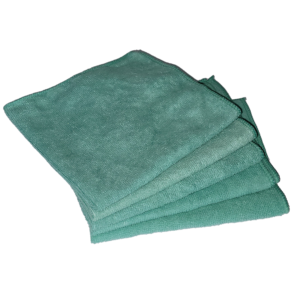 Set (5 Pieces) Microfibre Cloths - Green