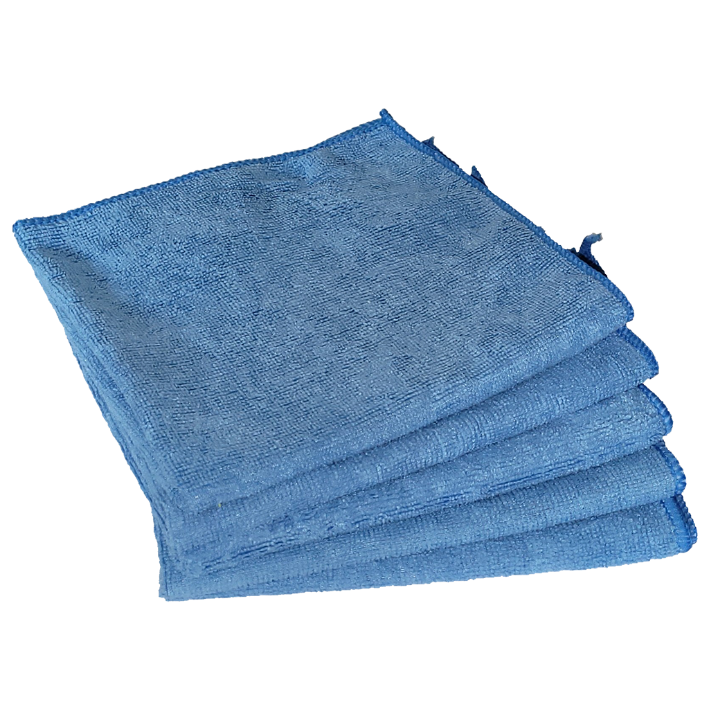 Set (5 Pieces) Microfibre Cloths - Blue