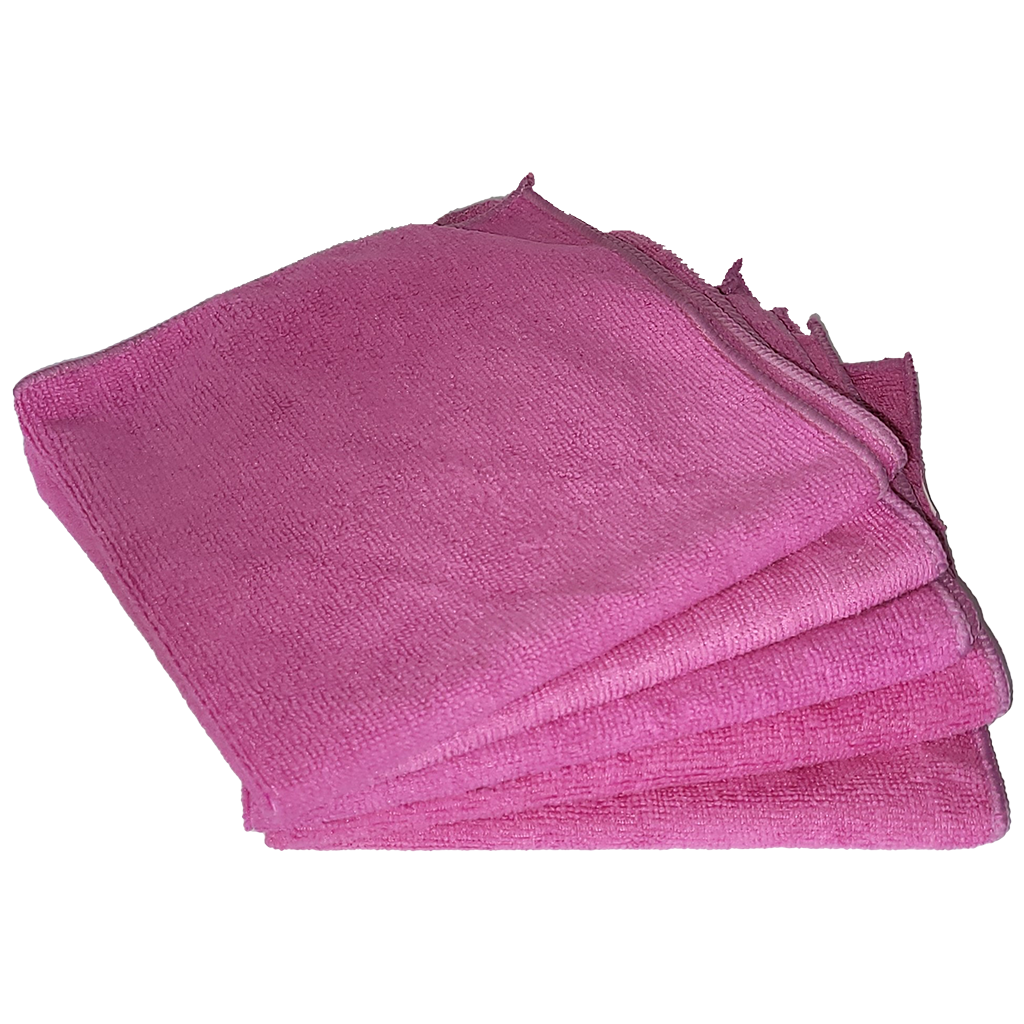 Set (5 Pieces) Microfibre Cloths - Pink