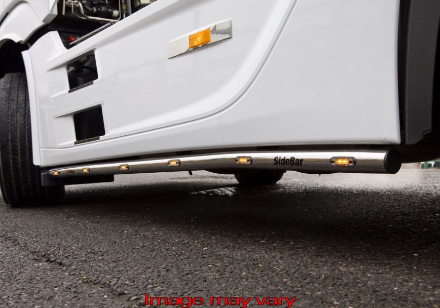 SideBars St. Steel - Mercedes B Actros MP4 Wb 3700mm 2011+ - 6 Amber LED