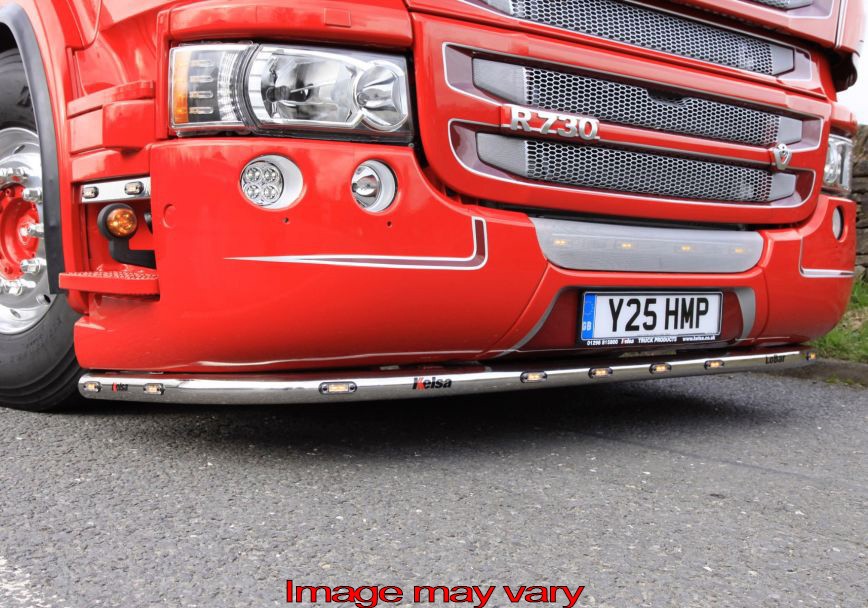 LoBar Aluminum Scania R Serie TYPE 2 Lage Bumper - 5 White & 2 Amber LED