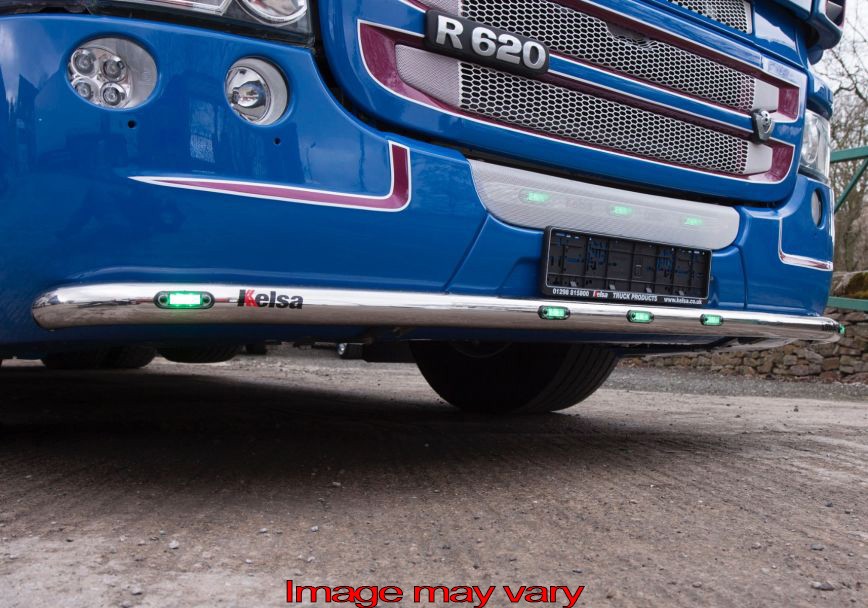 LoBar Aluminum Scania R type 2 LAGE BUMPER - 5 White LED