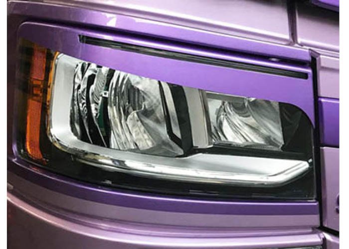 Headlight spoiler (L+R) Scania NextGen with daytime running light cutout