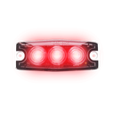 3-LED Ultra Thin Strobe red 12V/24V
