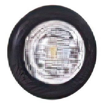 Round white LED positionlight  12/24V