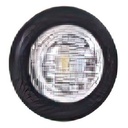 Round white LED positionlight  12/24V