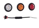 Round red LED position light 12/24V