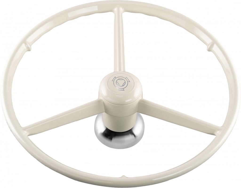 3-Spoke Steering wheel white Scania R-serie Steamline/Nextgen - Vabis Logo