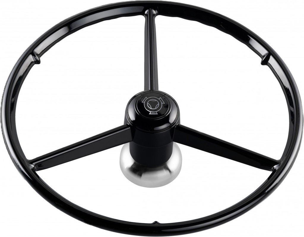 3-Spoke Steering wheel Black Scania R-serie Steamline/Nextgen - Vabis Logo