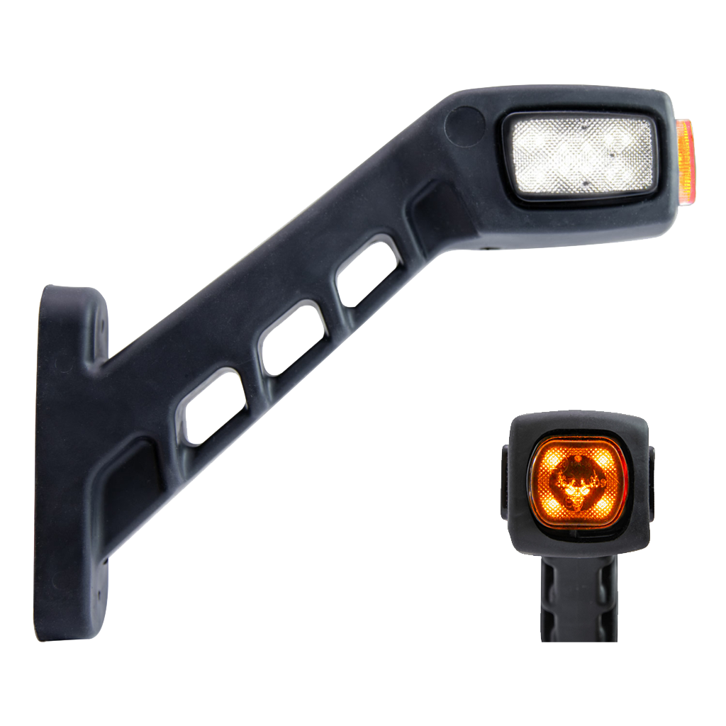 Sidemarker Rubber Arm Long Freedom LED 3 Colors - Left