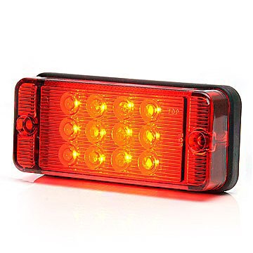 Fog light LED 12-24V Red Glass