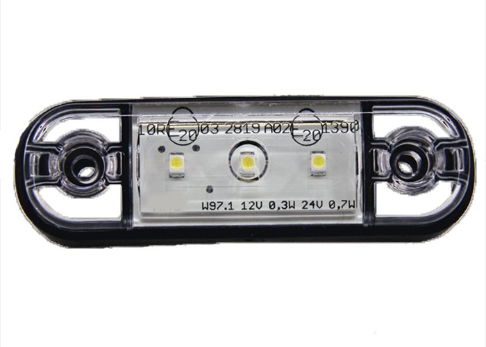 LED sidemarker ultrathin mounting 3 LEDs 9-36V white