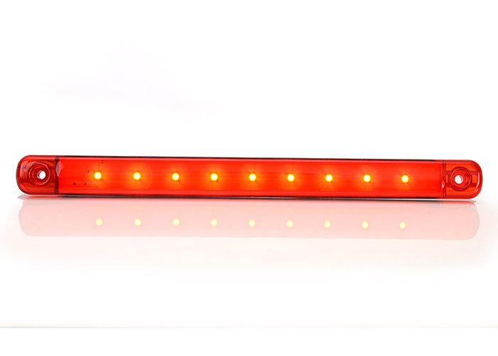 LED sidemarker ultrathin mounting 9 LEDs 9-36V red
