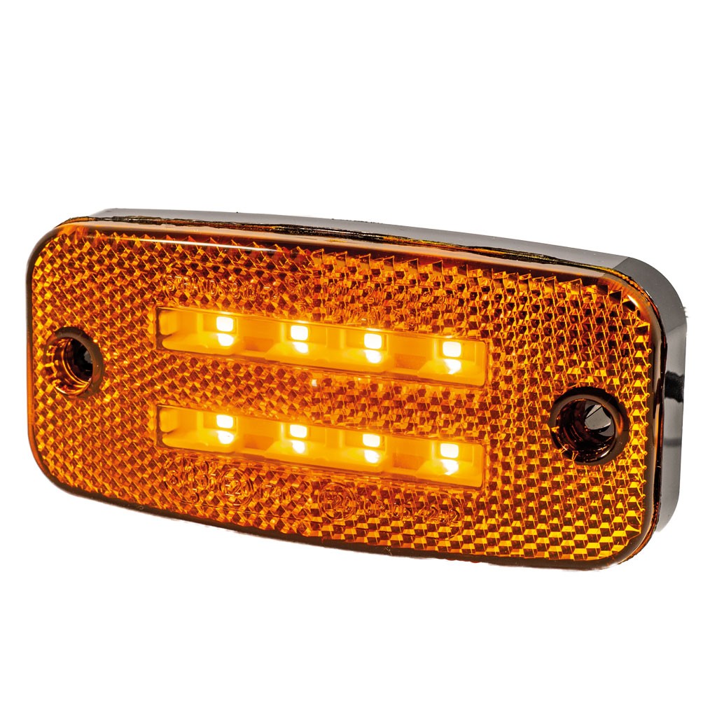 LED Side Marker/Position Light + Indicator Orange 12-24V | 110x50mm 