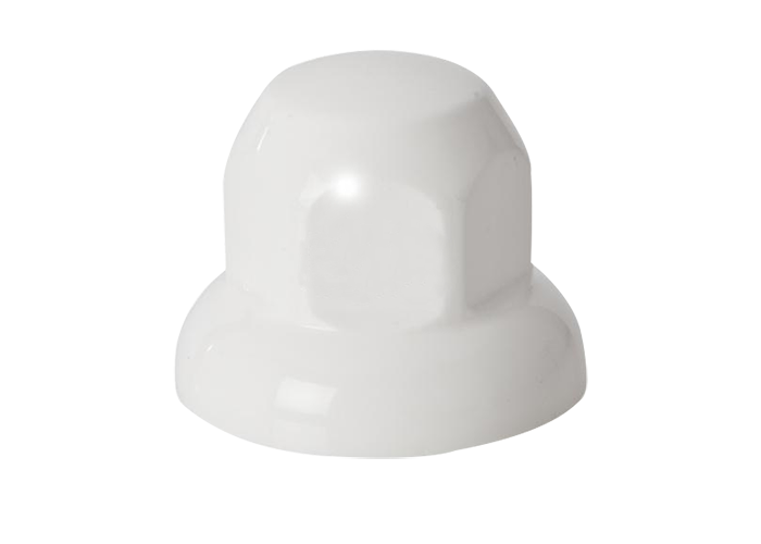 (32mm) Plastic white wheel nut caps (20 pieces)