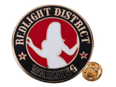 Warning Redlight District - Pin