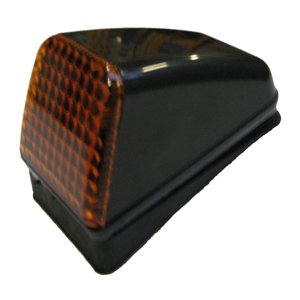 Halogen Roof Marker Light - Flat Rubber - Amber Lens