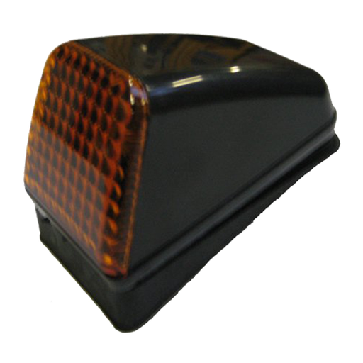 [141012A] Halogen Roof Marker Light - Flat Rubber - Amber Lens