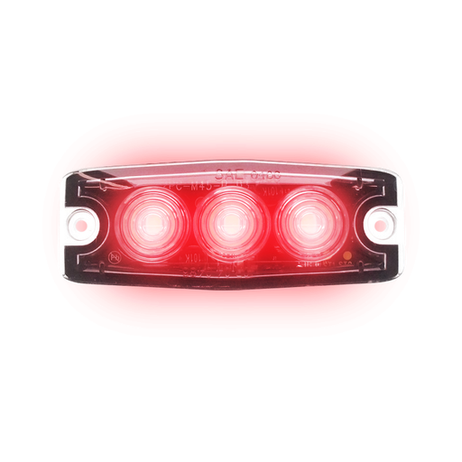 [26076350123] 3-LED Ultra Thin Strobe red 12V/24V
