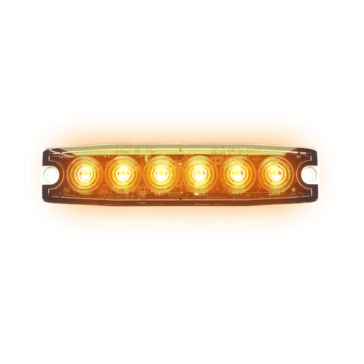 [26076350132] 6-LED Ultra Thin Strobe Amber 12V/24V