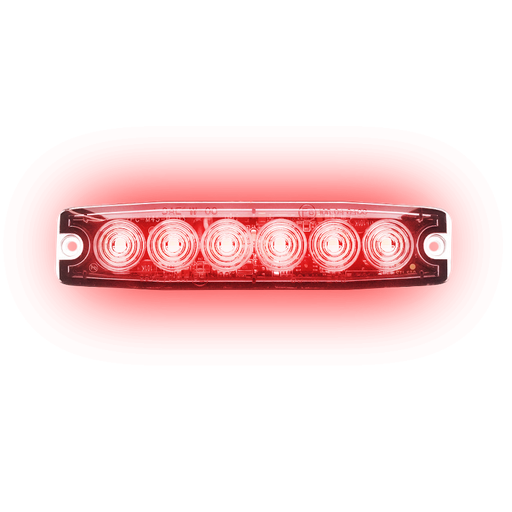 [26076350133] 6-LED Ultra Thin Strobe red 12V/24V