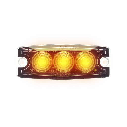 [26076350122] 3-LED Ultra Thin Strobe Amber 12V/24V