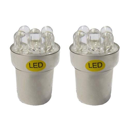 [20167524VO] BA15s 5 Wedge LED's (2 Pc's) - Amber