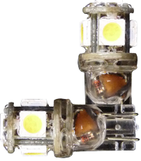 [26075SMD32VW] T10 5 SMD LED's (2 Pc's) - White