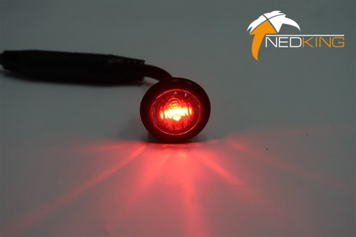 [2607239] Round Red LED Position Light - Smoked Lens