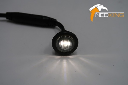 [2607238] Round White LED Position Light - Smoked Lens